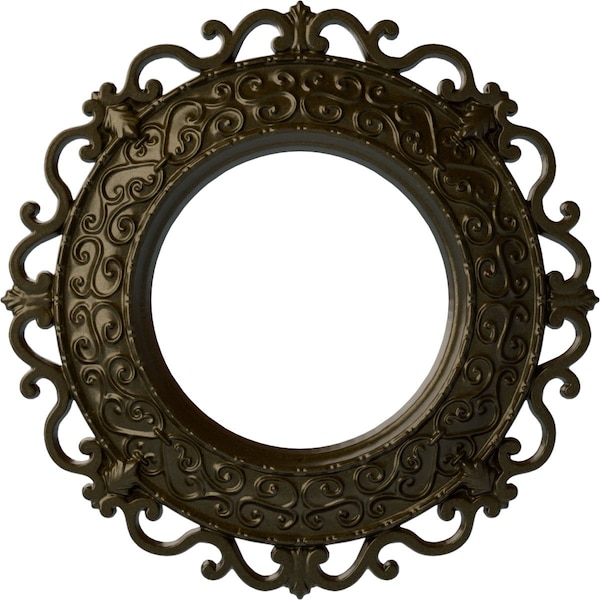 Ekena Millwork Orrington Ceiling Medallion (Fits Canopies up to 6 5/8"), 13 1/4"OD x 6 5/8"ID x 1 1/8"P, Green Gold CM13ORGGS - main